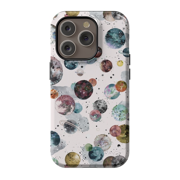 iPhone 14 Pro StrongFit Cosmic Planets and Constellations Multicolored by Ninola Design