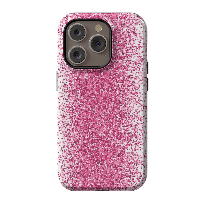iPhone 14 Pro StrongFit Pink Sparkles by Martina