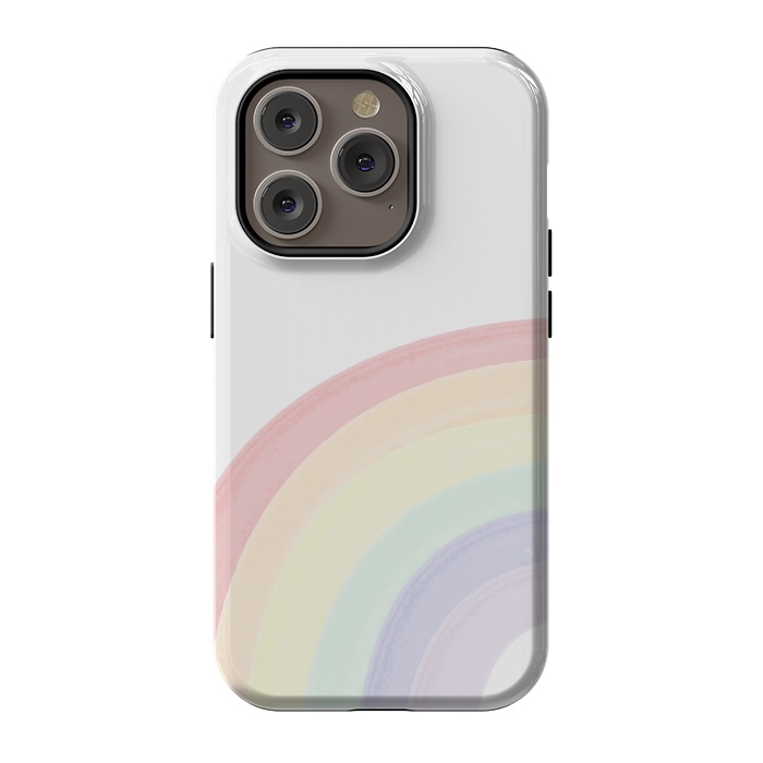 iPhone 14 Pro StrongFit Pastel Rainbow by Martina