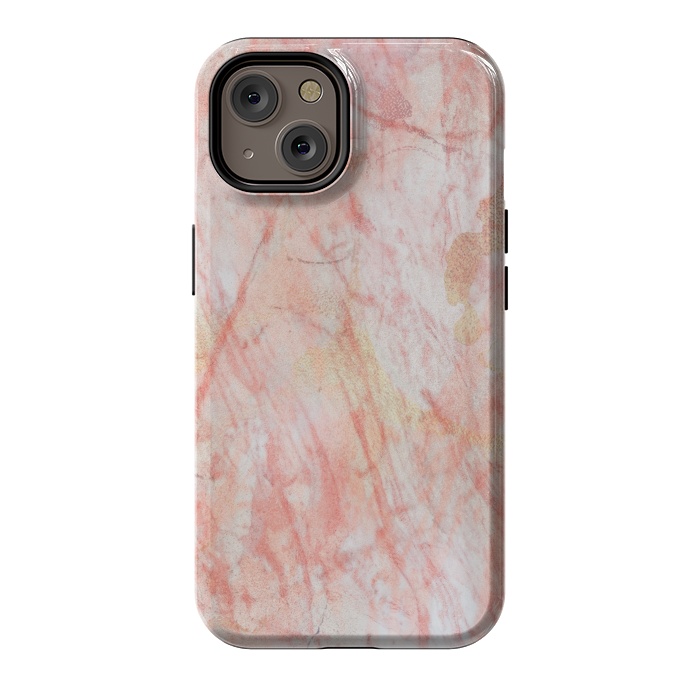 iPhone 14 StrongFit Pink Marble Stone by Martina