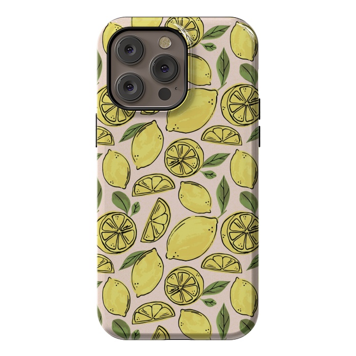 iPhone 14 Pro max StrongFit Lemons by Melissa Lee