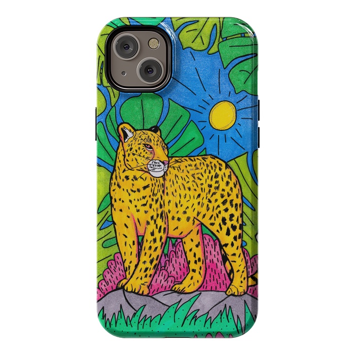 iPhone 14 Plus StrongFit Jungle leopard by Steve Wade (Swade)