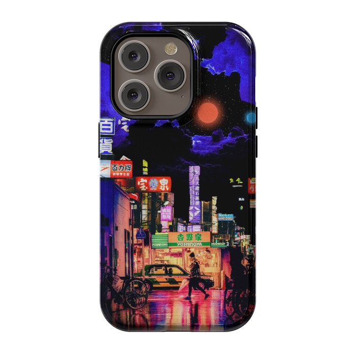 iPhone 14 Pro StrongFit Neon streets by Steve Wade (Swade)