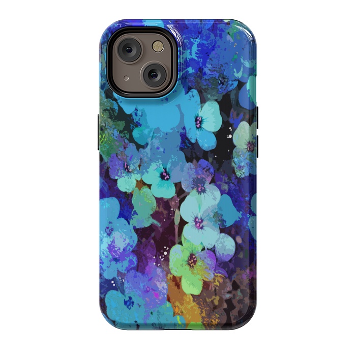 iPhone 14 StrongFit Blue floral art by Josie
