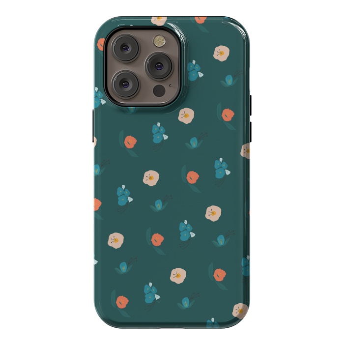 iPhone 14 Pro max StrongFit Forest Flowers by Kimberly Senn | Senn & Sons