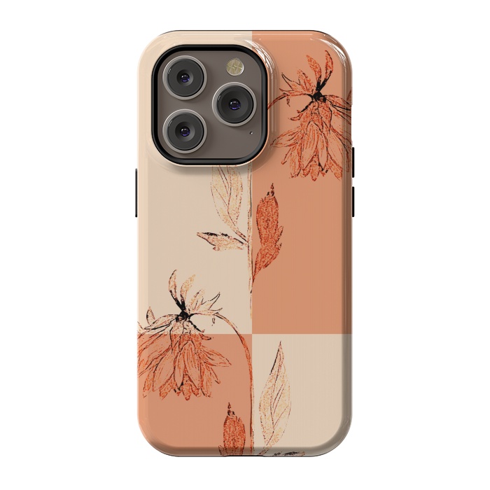 iPhone 14 Pro StrongFit Tropical Floral Sketch by Creativeaxle