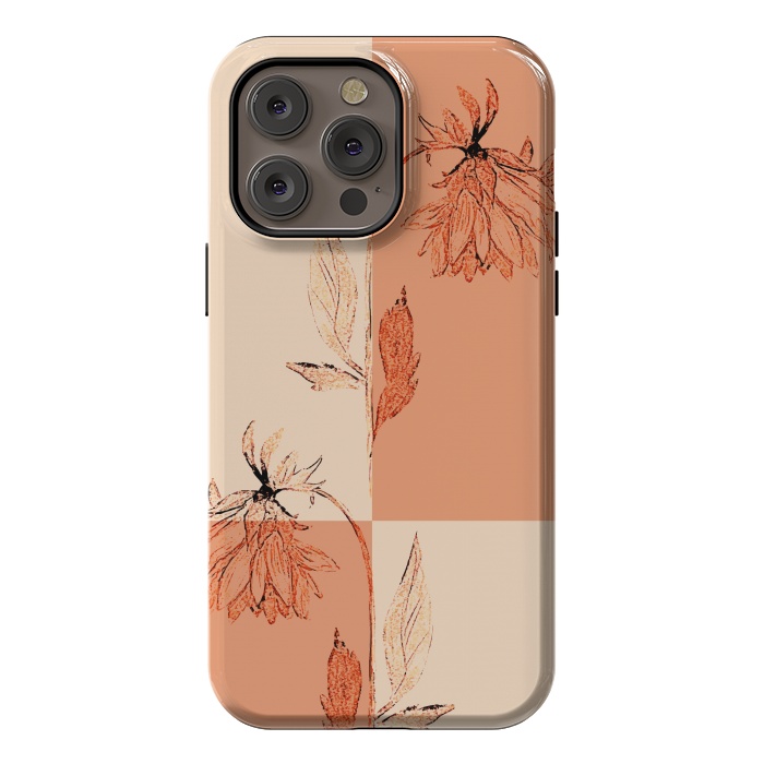 iPhone 14 Pro max StrongFit Tropical Floral Sketch by Creativeaxle