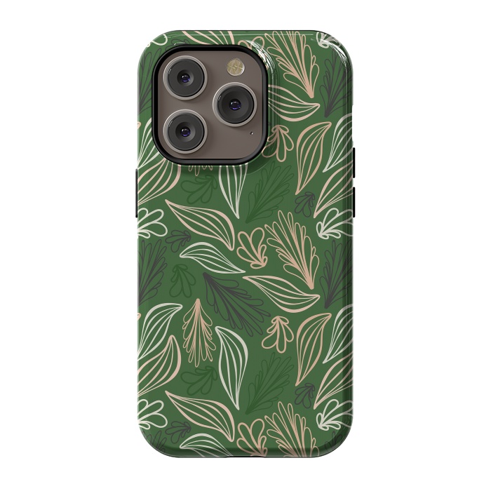 iPhone 14 Pro StrongFit Evergreen Botanicals by Kimberly Senn | Senn & Sons