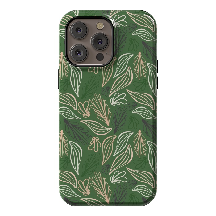iPhone 14 Pro max StrongFit Evergreen Botanicals by Kimberly Senn | Senn & Sons