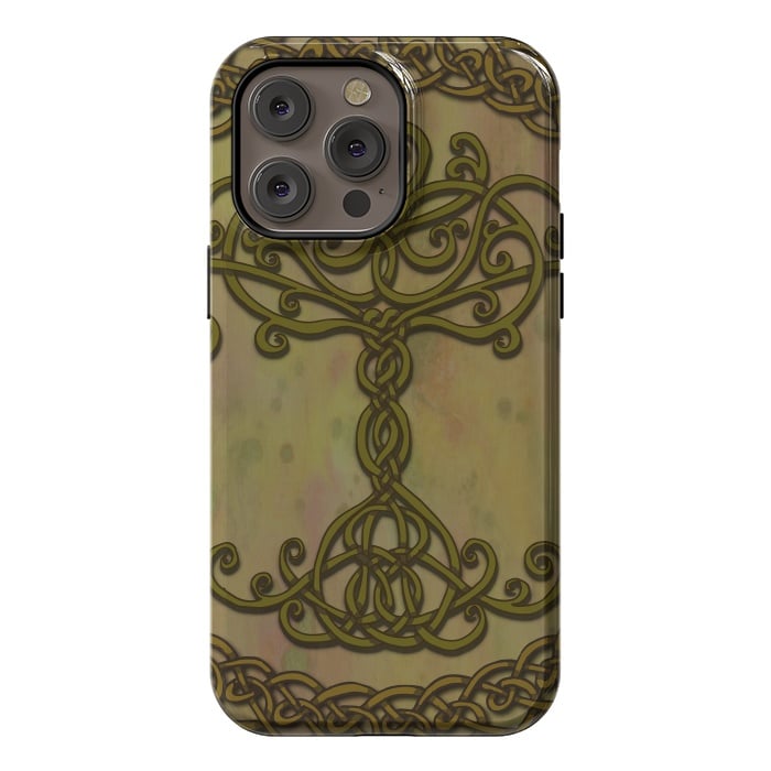 iPhone 14 Pro max StrongFit Celtic Tree of Life I by Lotti Brown
