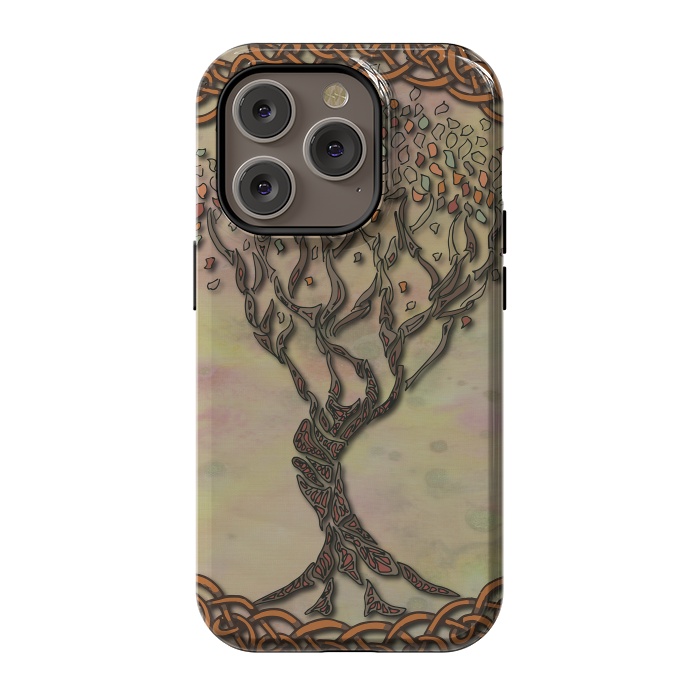 iPhone 14 Pro StrongFit Celtic Tree of Life II by Lotti Brown