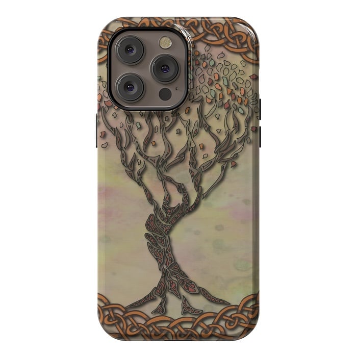 iPhone 14 Pro max StrongFit Celtic Tree of Life II by Lotti Brown