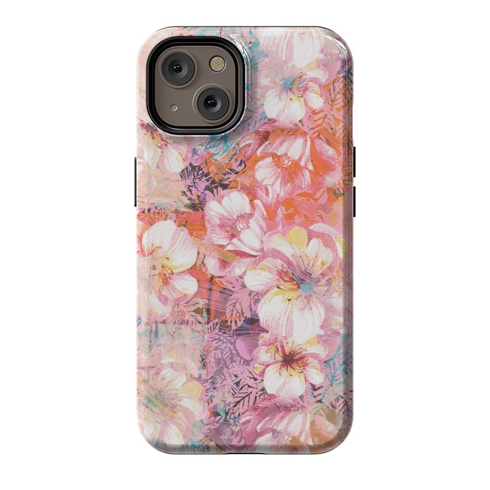 iPhone 14 StrongFit Colorful brushed roses painting by Oana 