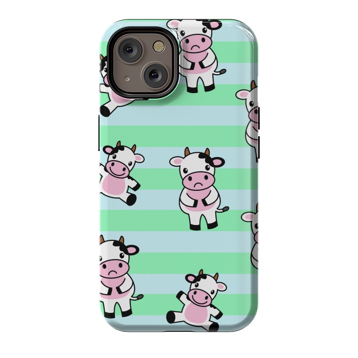 iPhone 14 StrongFit CUTE COW PATTERN by MALLIKA