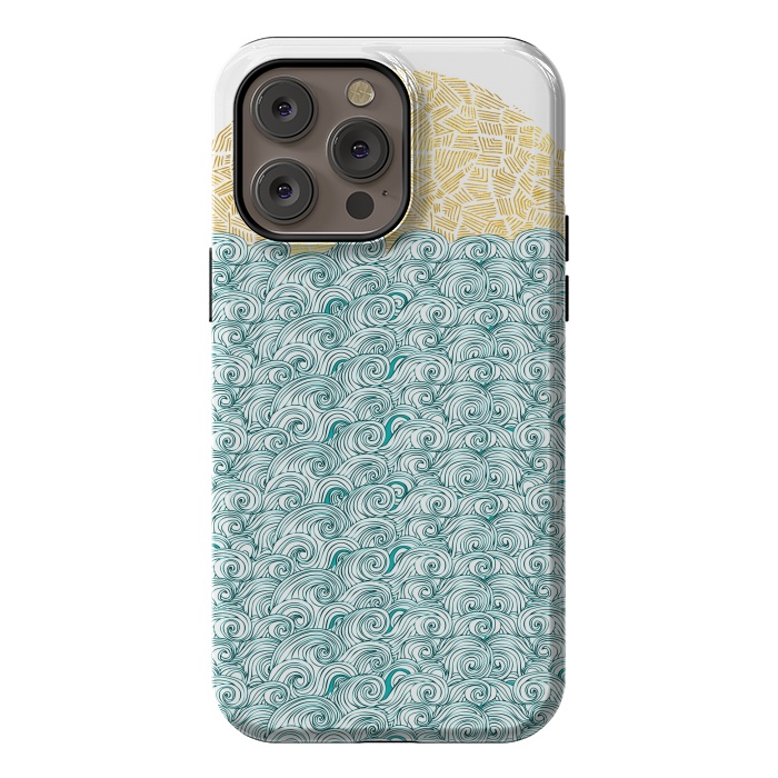 iPhone 14 Pro max StrongFit Ocean Sea and Waves II by Pom Graphic Design