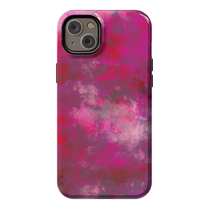 iPhone 14 Plus StrongFit Pink abstract watercolor by Josie