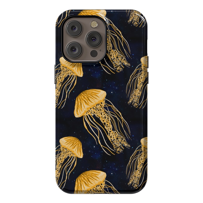 iPhone 14 Pro max StrongFit Galaxy Jellyfish Pattern by Julie Erin Designs