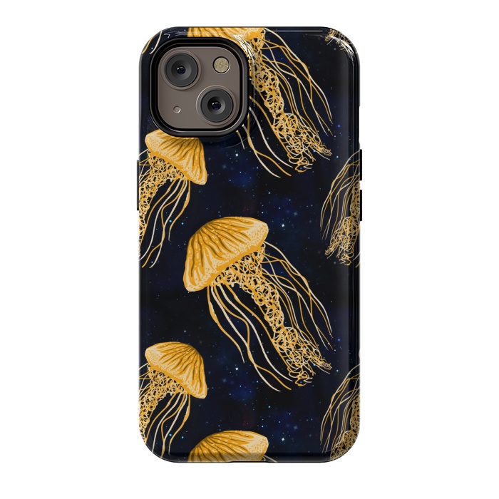 iPhone 14 StrongFit Galaxy Jellyfish Pattern by Julie Erin Designs