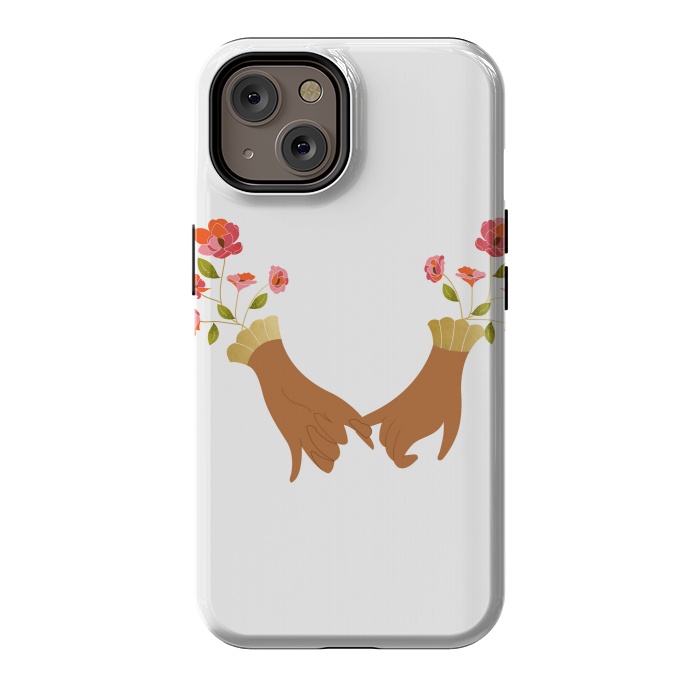 iPhone 14 StrongFit I Pinky Promise | Valentine's Day Love Friendship | Floral Botanical Join Hands Forever by Uma Prabhakar Gokhale