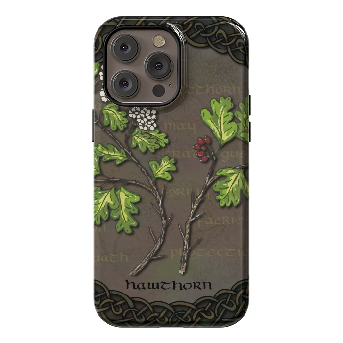 iPhone 14 Pro max StrongFit Celtic Hawthorn by Lotti Brown