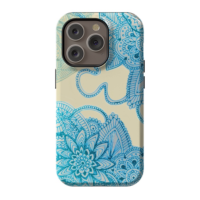 iPhone 14 Pro StrongFit Floral Doodle G580 by Medusa GraphicArt
