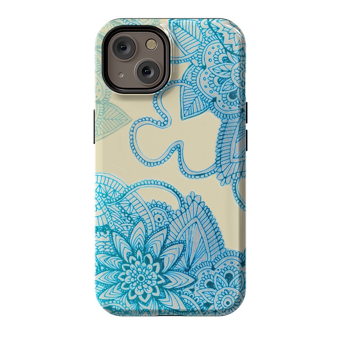 iPhone 14 StrongFit Floral Doodle G580 by Medusa GraphicArt