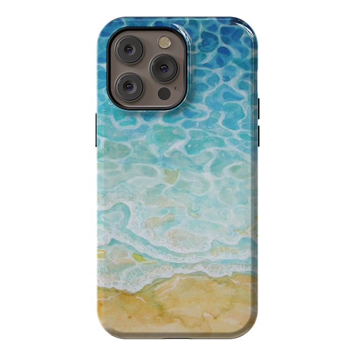 iPhone 14 Pro max StrongFit Watercolor Sea G564 by Medusa GraphicArt