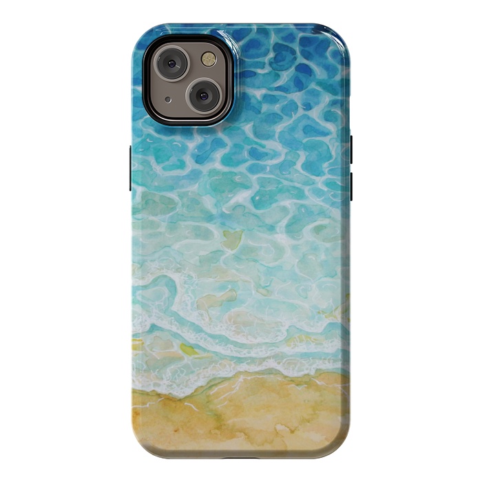 iPhone 14 Plus StrongFit Watercolor Sea G564 by Medusa GraphicArt