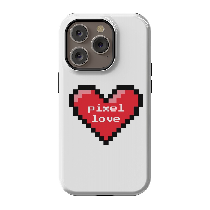 iPhone 14 Pro StrongFit Pixel love by Laura Nagel