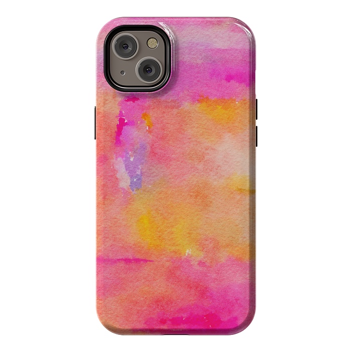 iPhone 14 Plus StrongFit Be A Rainbow In Someone's Cloud | Modern Bohemian Watercolor Painting Optimism Positivity Good Vibes by Uma Prabhakar Gokhale