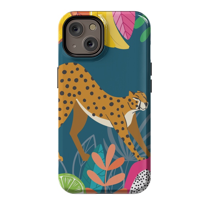 iPhone 14 StrongFit Cheetah stretching in the wild by Jelena Obradovic
