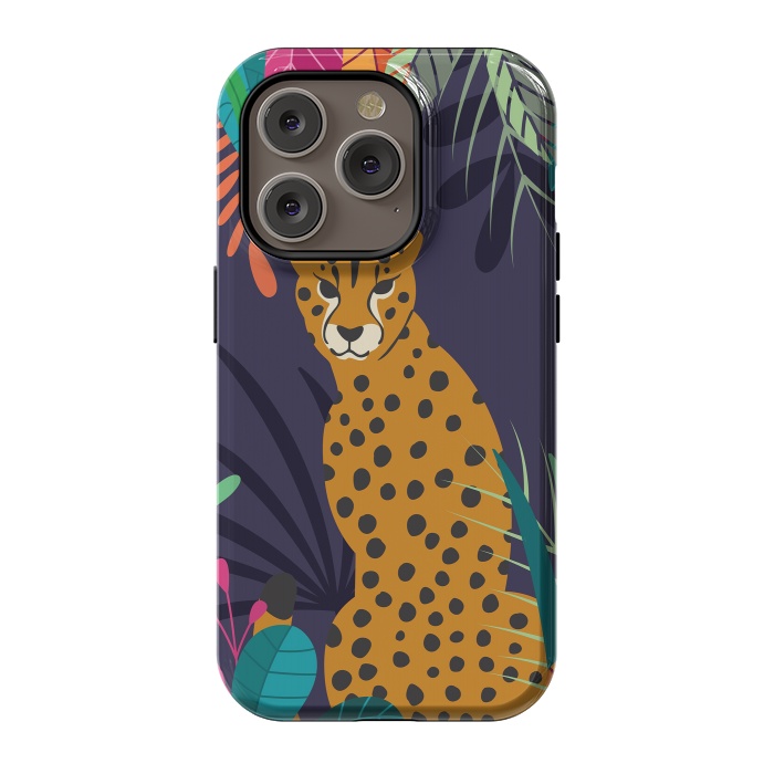 iPhone 14 Pro StrongFit Cheetah sitting in the wild by Jelena Obradovic