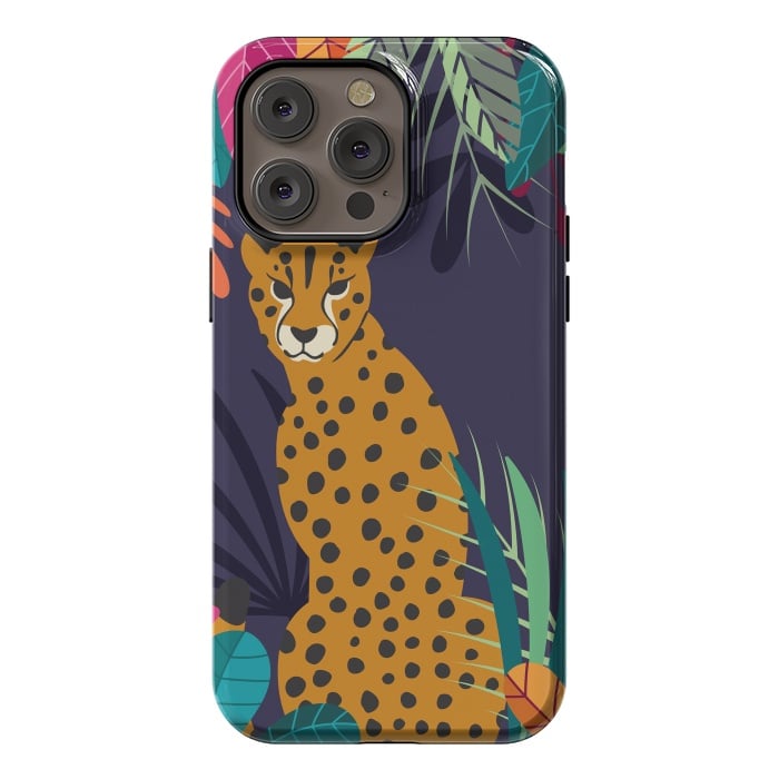 iPhone 14 Pro max StrongFit Cheetah sitting in the wild by Jelena Obradovic