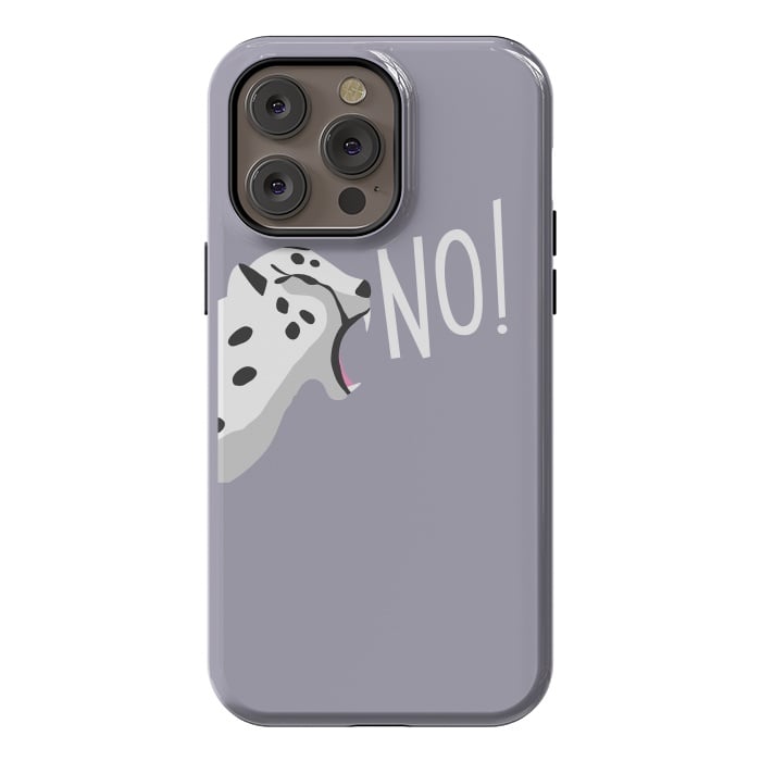 iPhone 14 Pro max StrongFit Cheetah roaring NO, purple by Jelena Obradovic
