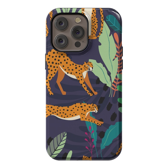 iPhone 14 Pro max StrongFit Cheetah pattern 02 by Jelena Obradovic