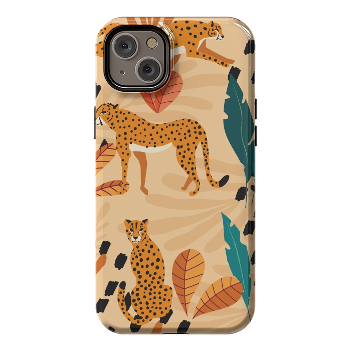 iPhone 14 Plus StrongFit Cheetah pattern 03 by Jelena Obradovic