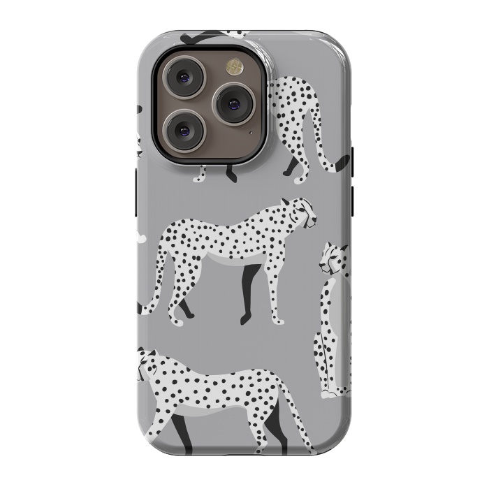iPhone 14 Pro StrongFit Cheetah pattern 04 by Jelena Obradovic