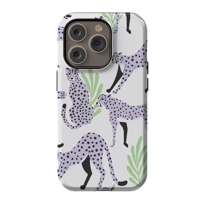 iPhone 14 Pro StrongFit Cheetah pattern 05 by Jelena Obradovic