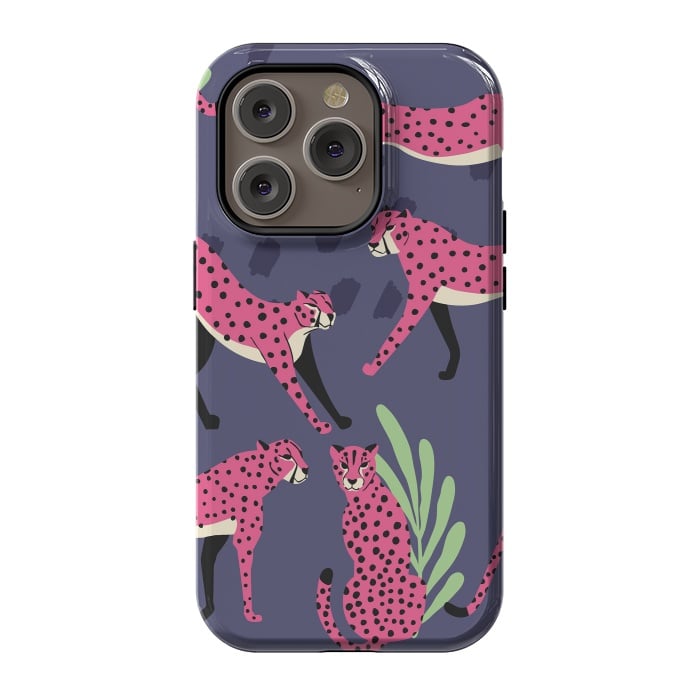 iPhone 14 Pro StrongFit Cheetah pattern 06 by Jelena Obradovic