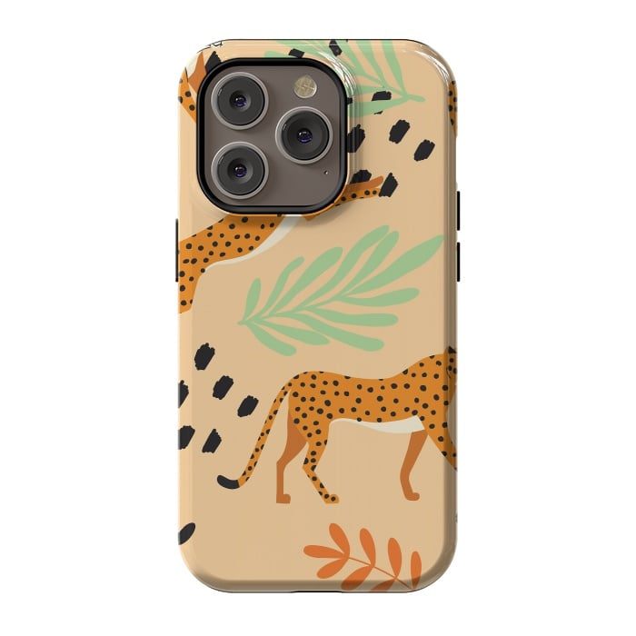 iPhone 14 Pro StrongFit Cheetah pattern 07 by Jelena Obradovic