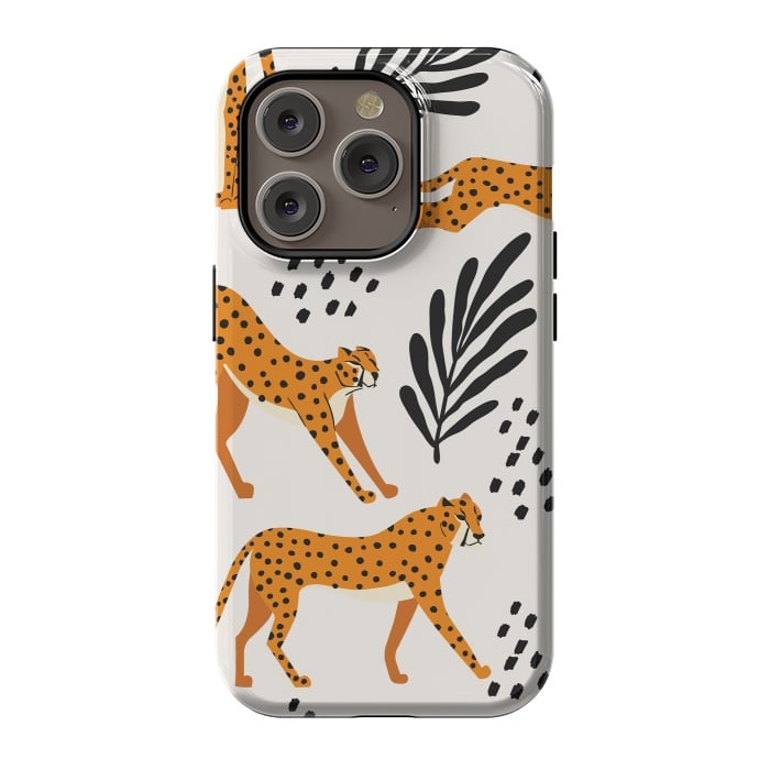 iPhone 14 Pro StrongFit Cheetah pattern 09 by Jelena Obradovic