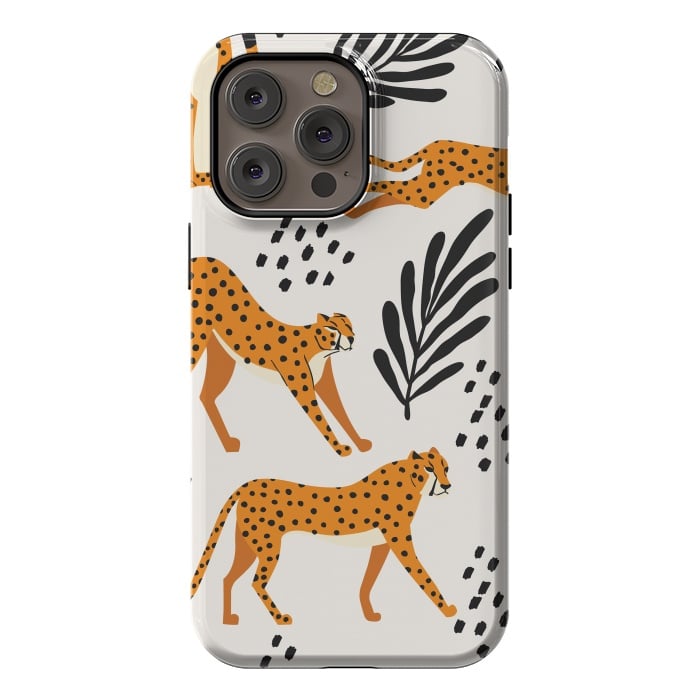 iPhone 14 Pro max StrongFit Cheetah pattern 09 by Jelena Obradovic