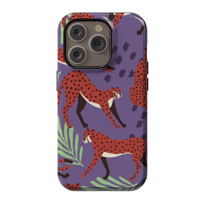 iPhone 14 Pro StrongFit Cheetah pattern 10 by Jelena Obradovic