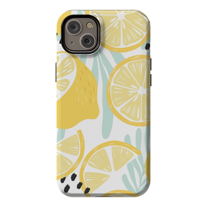 iPhone 14 Plus StrongFit Lemon pattern 02 by Jelena Obradovic