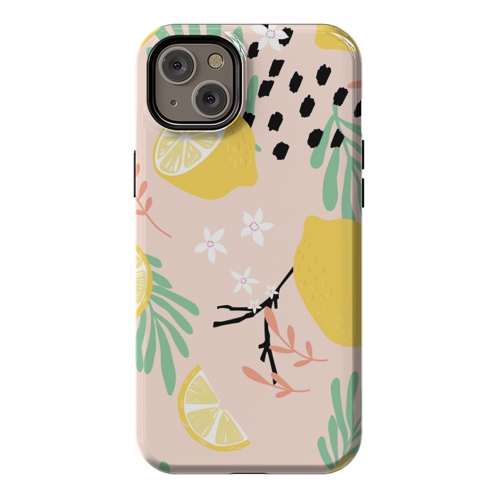 iPhone 14 Plus StrongFit Lemon pattern 03 by Jelena Obradovic