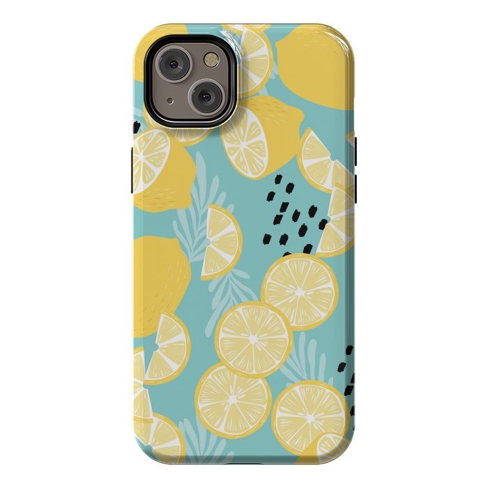 iPhone 14 Plus StrongFit Lemon pattern 06 by Jelena Obradovic