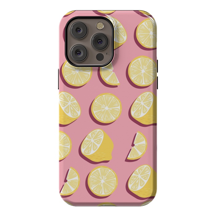 iPhone 14 Pro max StrongFit Lemon pattern 07 by Jelena Obradovic