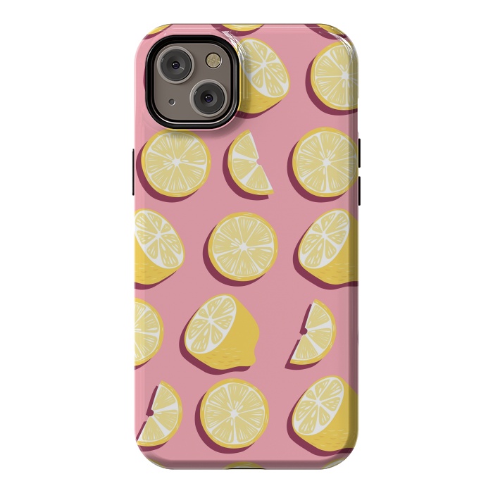 iPhone 14 Plus StrongFit Lemon pattern 07 by Jelena Obradovic