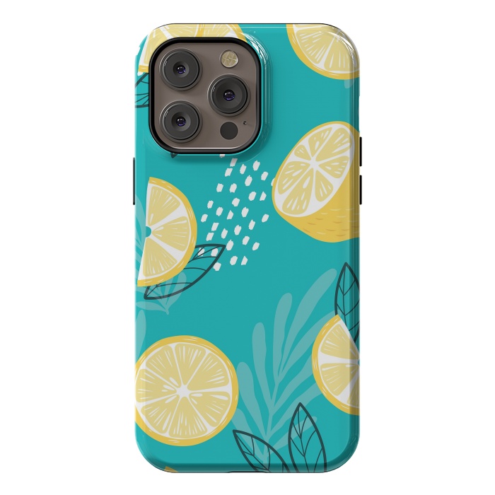 iPhone 14 Pro max StrongFit Lemon pattern 08 by Jelena Obradovic