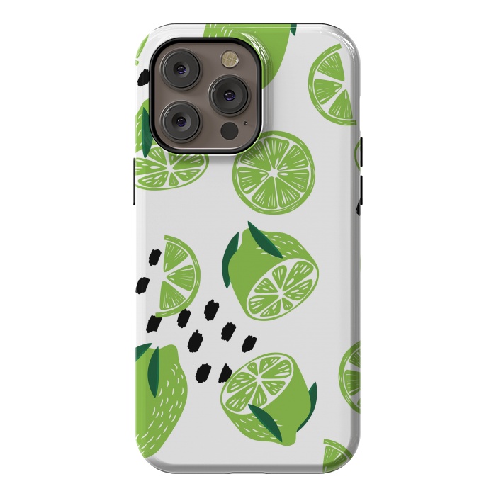 iPhone 14 Pro max StrongFit Lime pattern 01 by Jelena Obradovic